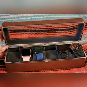 6 Slot leather Watch Holder Box